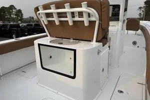 Slide: The Image of 2026 Sea Hunt Gamefish 25 boat interior with seating and storage. - 5