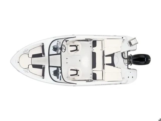 The Image of Aerial view of 2024 Tahoe 200 S boat, white design. - 1