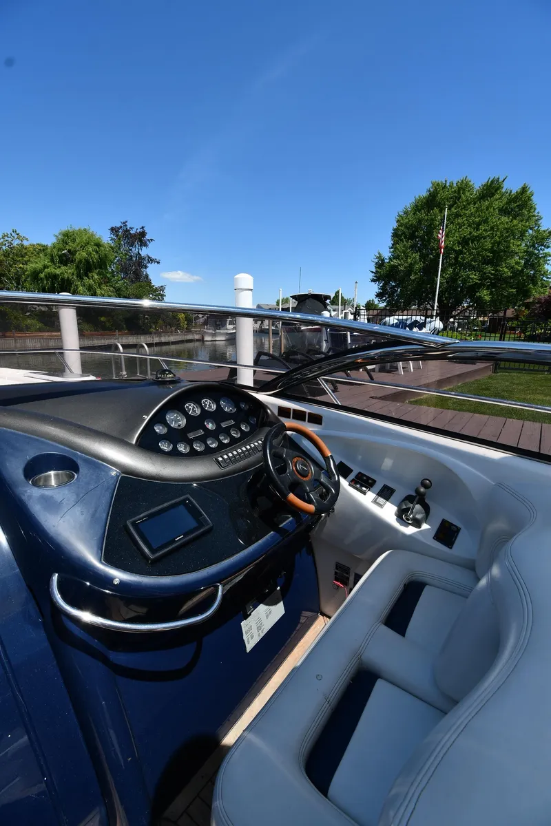 Slide: The Image of Cockpit of Sunseeker Superhawk 34 yacht, year 2000. - 12