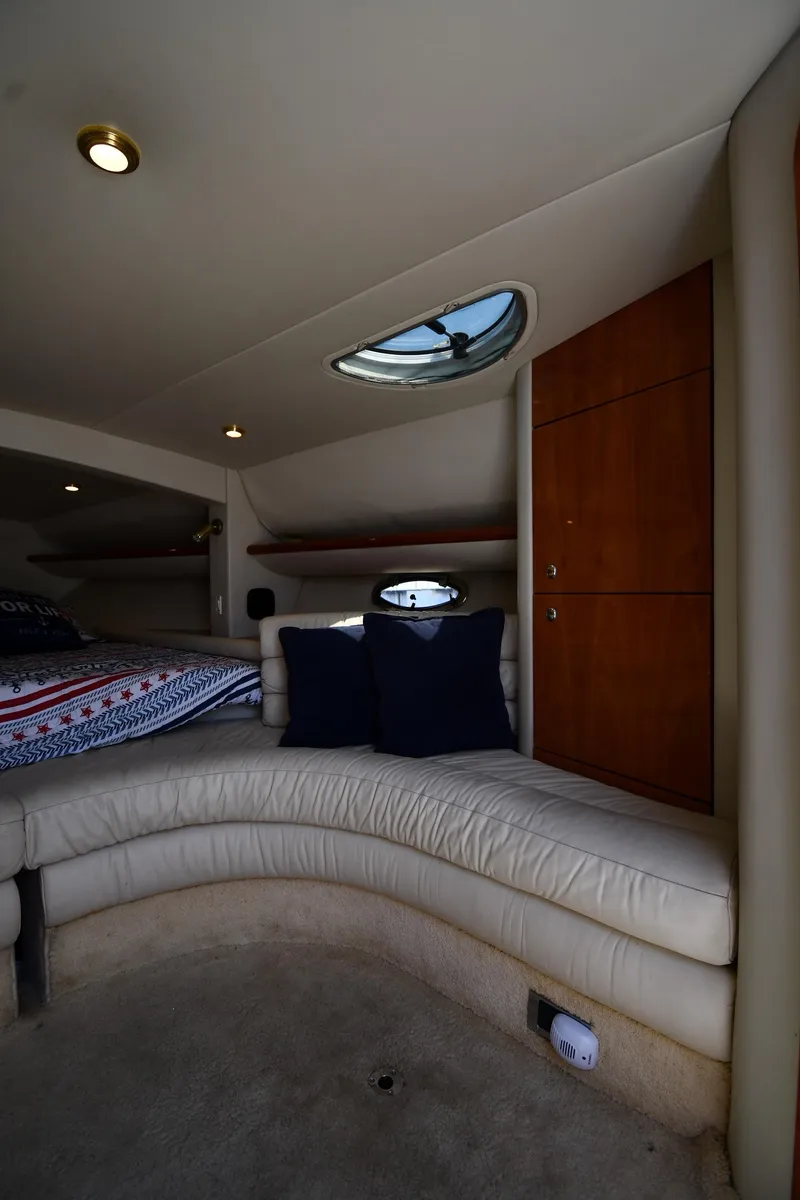 Slide: The Image of Interior of Sunseeker Superhawk 34 yacht, year 2000. - 35