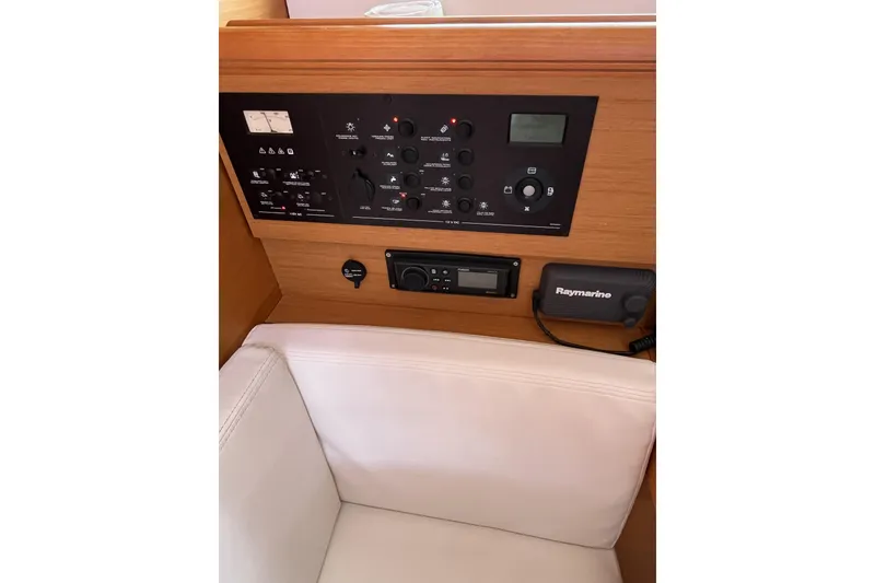 Slide: The Image of Control panel of 2017 Jeanneau Sun Odyssey 419 yacht with Raymarine equipment. - 30