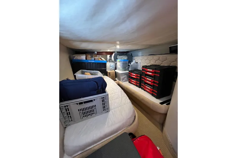 Slide: The Image of Luxurious bathroom in 2007 Chris-Craft Roamer 40 yacht with modern fixtures and shower. - 38