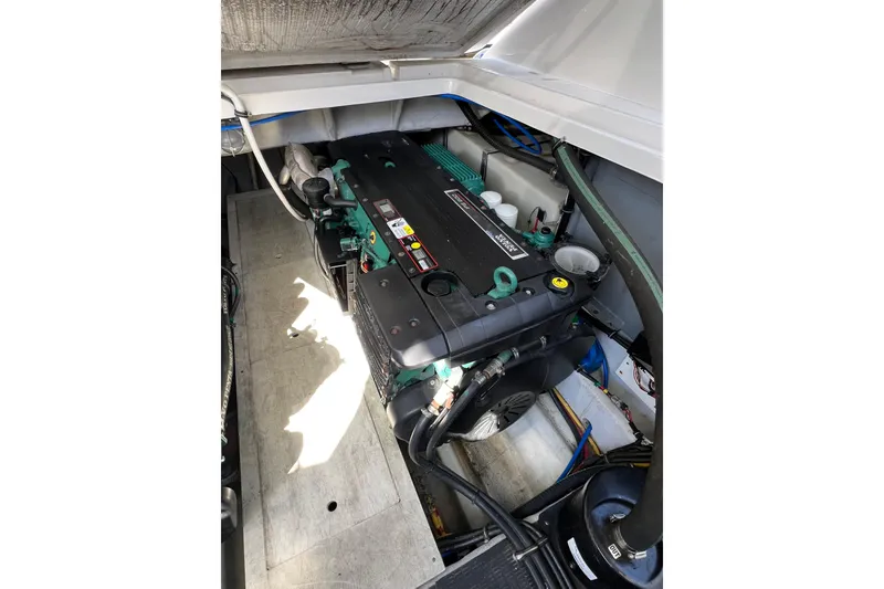 Slide: The Image of Engine compartment of a 2007 Chris-Craft Roamer 40 with Volvo Penta IPS600. - 42