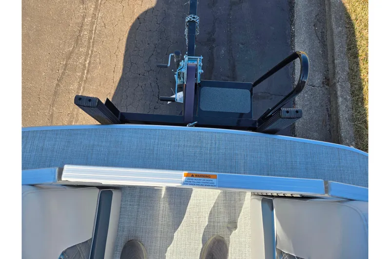 Slide: The Image of Top view of 2024 Nepallo 18TL boat trailer hitch and deck area. - 21