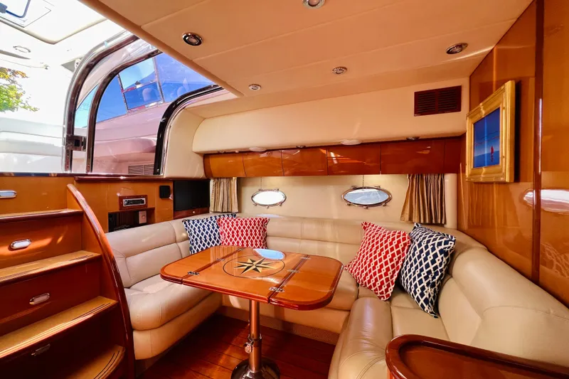 Slide: The Image of Luxurious 2007 Windy Typhoon 43 yacht interior with seating and helm station. - 12