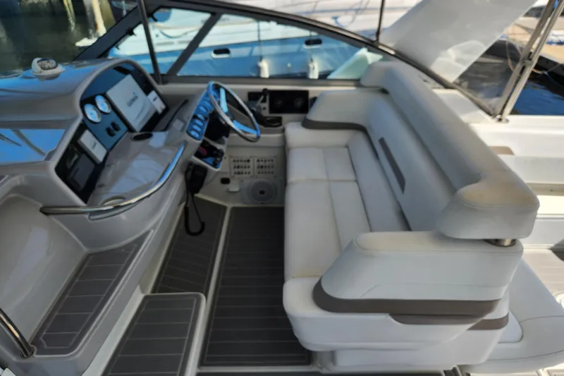 Slide: The Image of Interior seating and storage of a 2000 Formula 41 Performance Cruiser boat. - 21