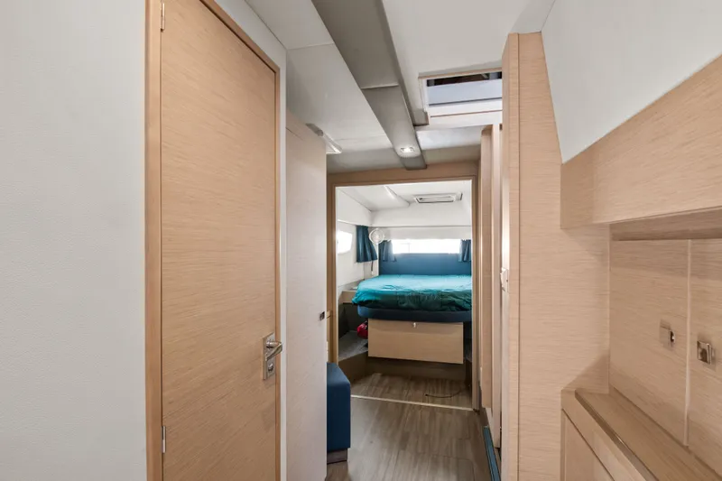 Slide: The Image of Interior of a 2019 Fountaine Pajot Astrea 42 catamaran cabin. - 35