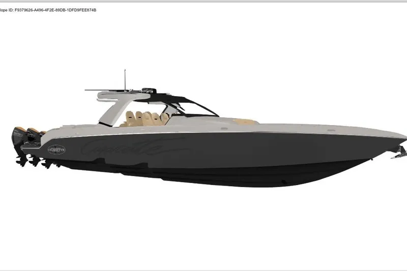 Slide: The Image of 2026 Cigarette Thunder boat on water, sleek design, luxury performance vessel. - 3