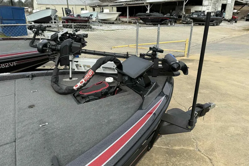 Slide: The Image of 2019 Skeeter ZX200 boat with advanced fishing equipment and electronics on deck. - 2