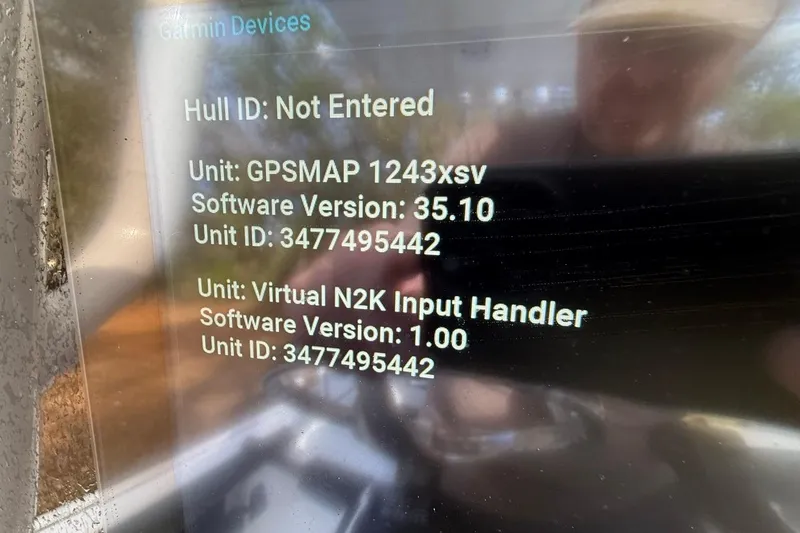 Slide: The Image of Close-up of Garmin device screen on 2024 Tidewater 2300 Carolina Bay boat. - 35