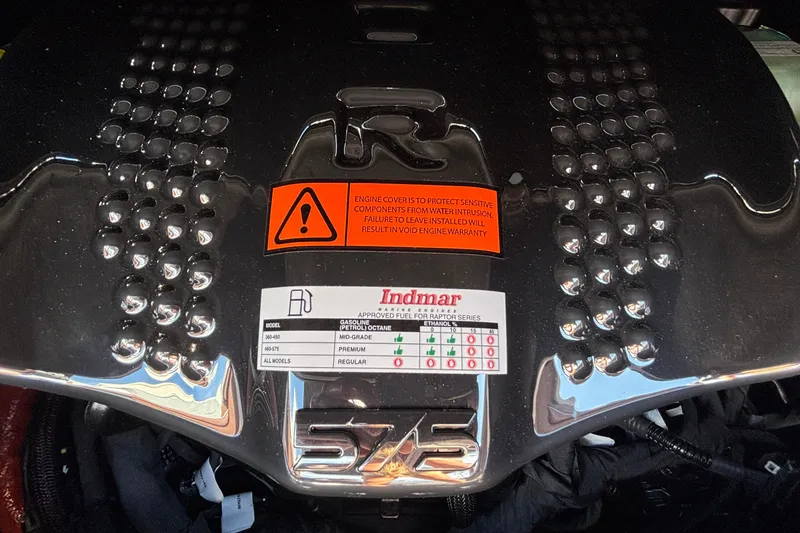 Slide: The Image of Engine cover of 2026 Tigé Ultré 25ZX with Indmar Raptor series specifications. - 31