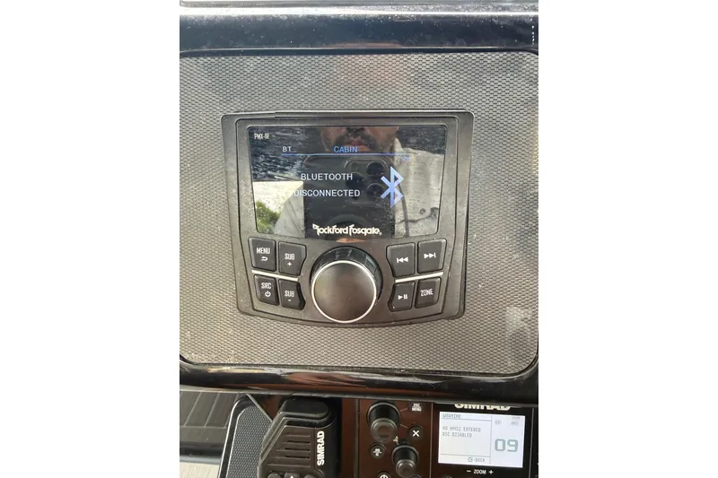 Slide: The Image of 2023 Cruisers Yachts 34 GLS OB audio system with Bluetooth disconnected display. - 22