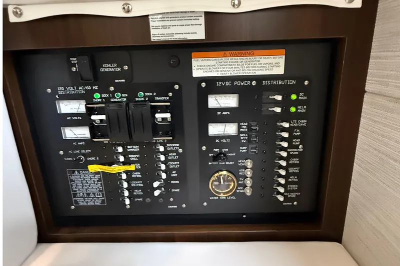 Slide: The Image of Electrical control panel on 2023 Cruisers Yachts 34 GLS OB boat. - 31