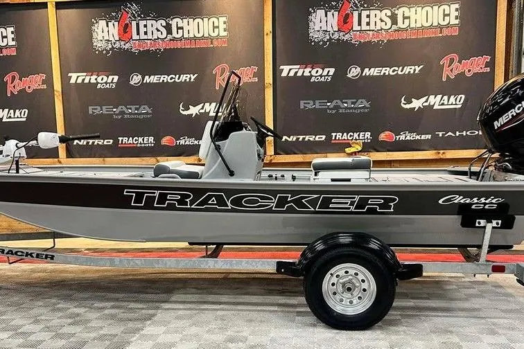 The Image of 2026 Tracker Bass Tracker Classic CC boat on display at Anglers Choice showroom. - 1