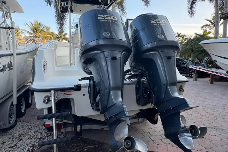 Slide: The Image of 2006 Hydra-Sports Vector 2500 CC with dual 250 horsepower outboard engines. - 13