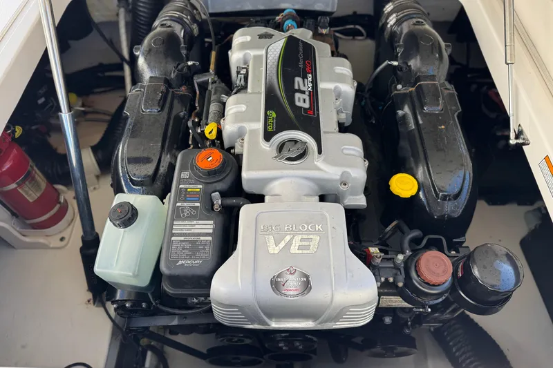 Slide: The Image of 2017 Chaparral 2870 SSX engine, featuring a powerful 8.2L V8 Mercury motor. - 28