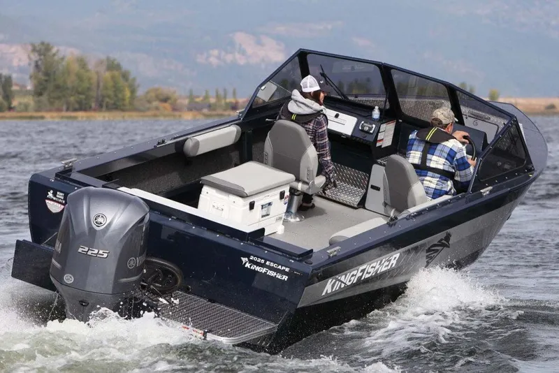The Image of Manufacturer Provided Image: KingFisher 2025 Escape boat cruising on a lake. - 0