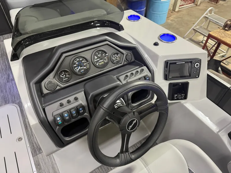 Slide: The Image of Dashboard of Bentley Pontoons Legacy 300HP 243 Navigator Tritoon, year 2026. - 17