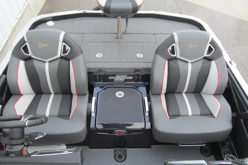 Slide: The Image of 2023 Ranger Z520R 55th Anniversary Limited Edition boat seats, featuring sleek design and premium materials. - 12