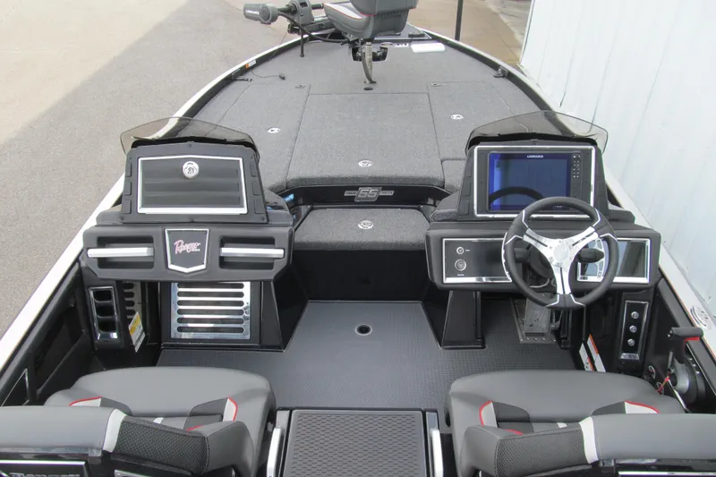 Slide: The Image of 2023 Ranger Z520R 55th Anniversary Limited Edition boat interior with advanced dashboard controls. - 6