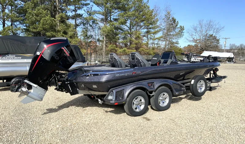 Slide: The Image of 2026 Ranger Z Comanche Z520R Ultra boat on trailer. - 9