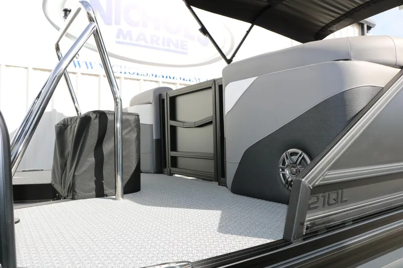 Slide: The Image of 2026 Evotti 521QL boat interior with modern seating and sleek design. - 57