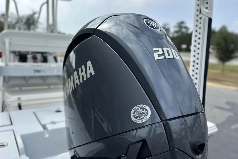 Slide: The Image of 2024 Pathfinder 2200 TRS with Yamaha 200 outboard motor, ultra-low emission. - 6