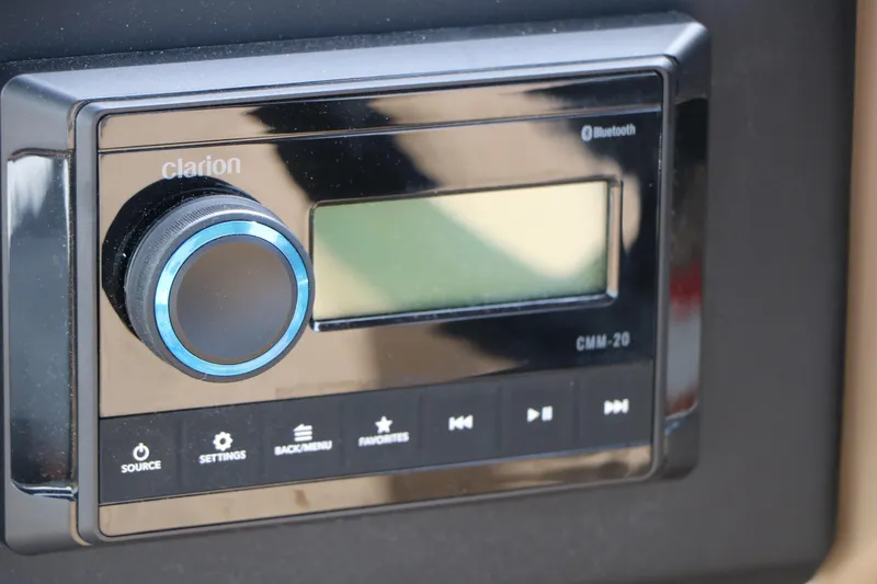 Slide: The Image of Evotti 523CS 2026 car stereo system with Bluetooth and control panel. - 38