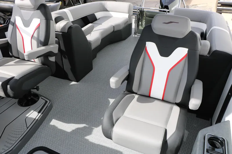 Slide: The Image of Luxurious interior of 2026 Evotti 723QL boat with modern seating design. - 40