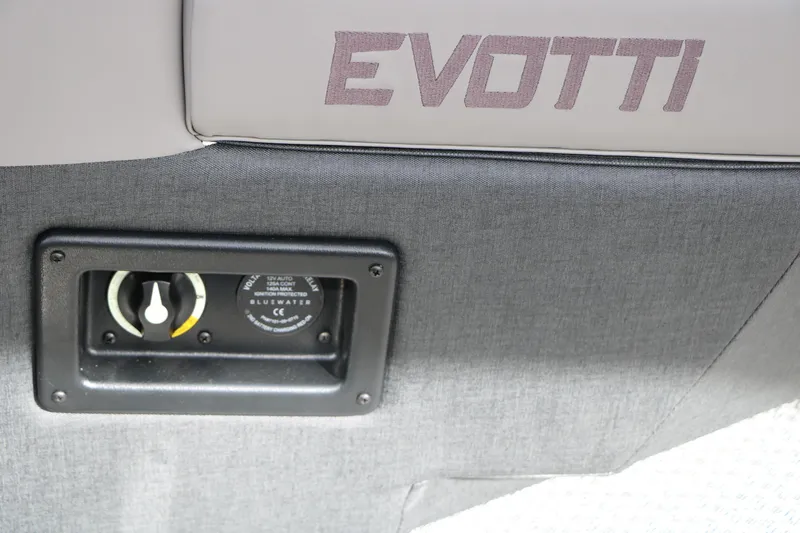 Slide: The Image of Interior of 2026 Evotti 723QL showing control panel and branding. - 45