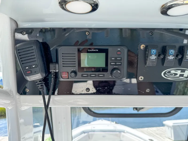 Slide: The Image of Garmin control panel on 2023 Sea Hunt Ultra 239 SE boat. - 25