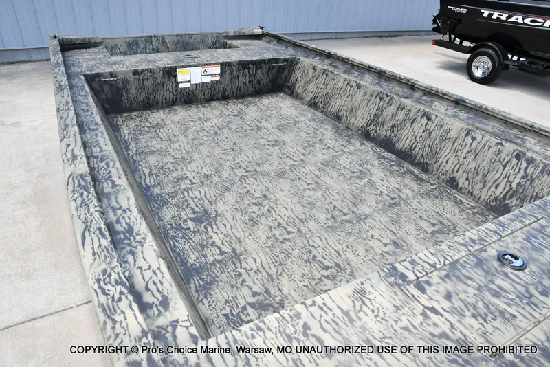 Slide: The Image of 2026 Tracker Grizzly 1860 Jon boat with camouflage pattern. - 24
