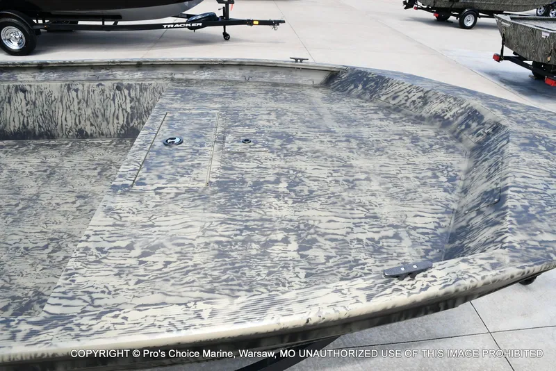 Slide: The Image of 2026 Tracker Grizzly 1860 Jon boat with camouflage pattern. - 25