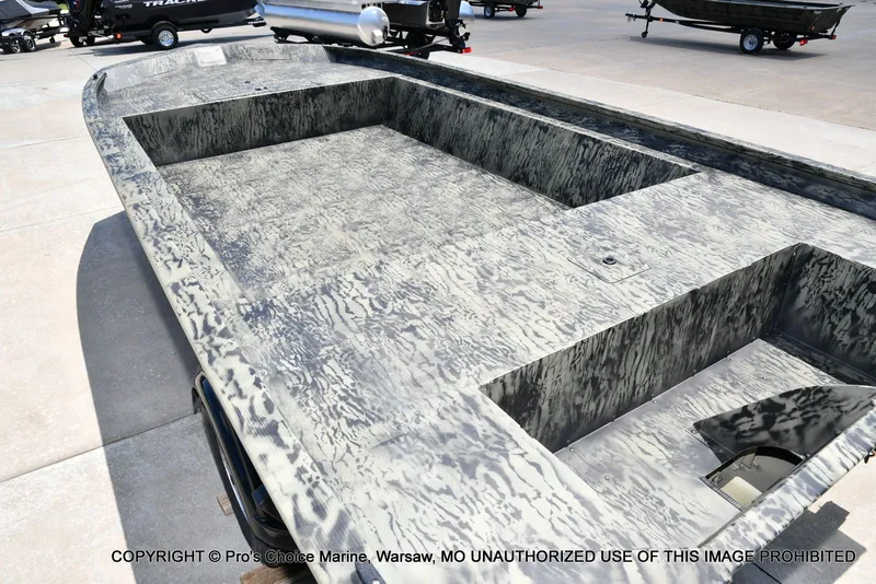 Slide: The Image of 2026 Tracker Grizzly 1860 Jon boat with camouflage pattern. - 29