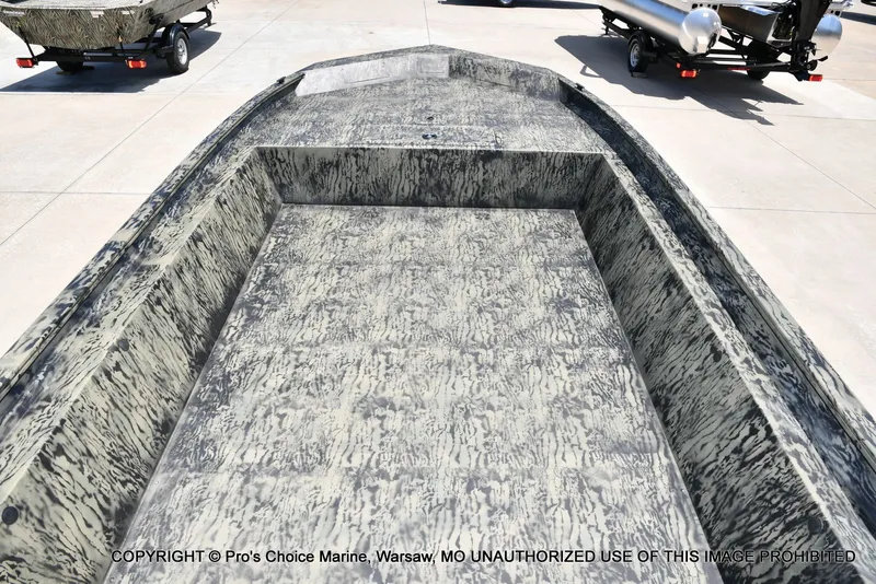 Slide: The Image of 2026 Tracker Grizzly 1860 Jon boat with camouflage pattern. - 5