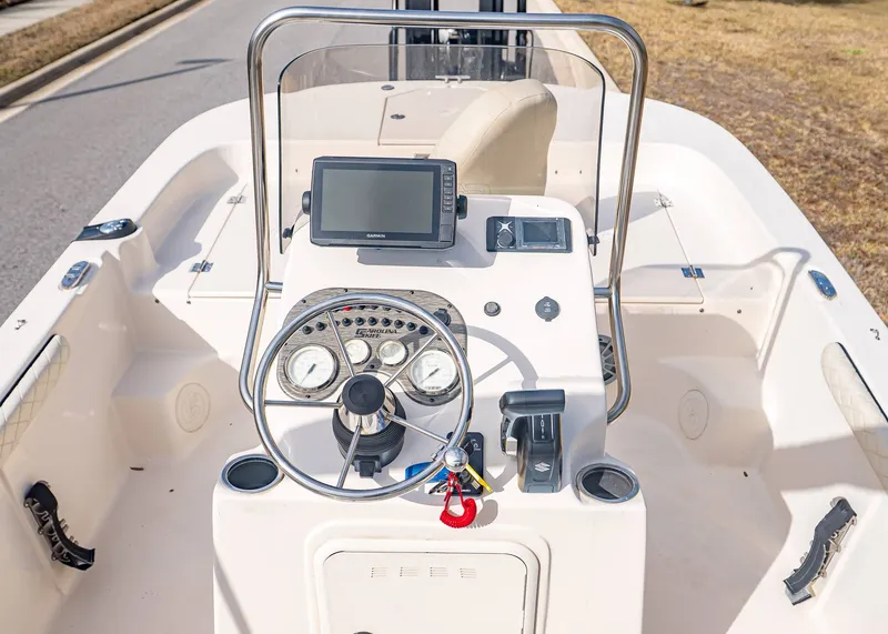 Slide: The Image of Interior view of 2023 Carolina Skiff 17 LS boat. - 11
