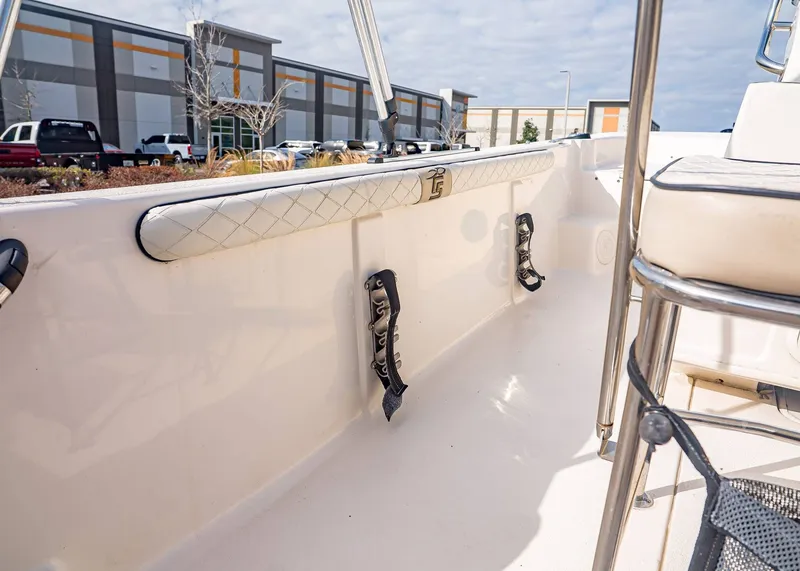 Slide: The Image of Interior view of 2023 Carolina Skiff 17 LS boat deck. - 9