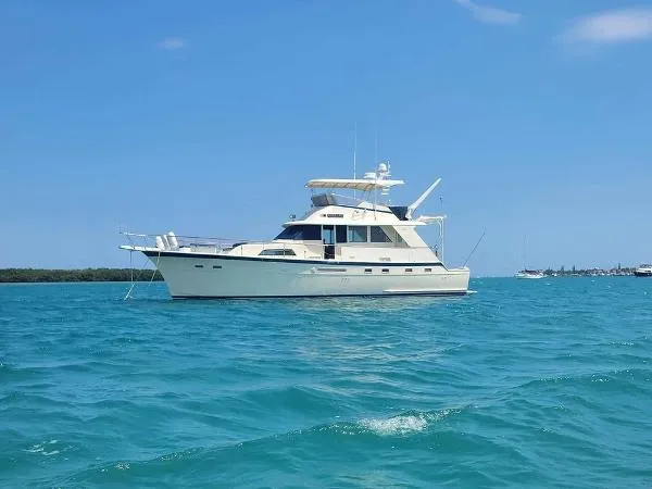Slide: The Image of Hatteras 53 Yachtfish/Cockpit Motorycht 1987 - 1