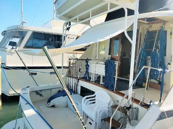 Slide: The Image of Hatteras 53 Yachtfish/Cockpit Motorycht 1987 - 7