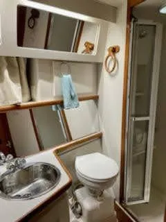 Slide: The Image of Carver Yachts 440 Aft Cabin Motor Yacht 1993 - 7