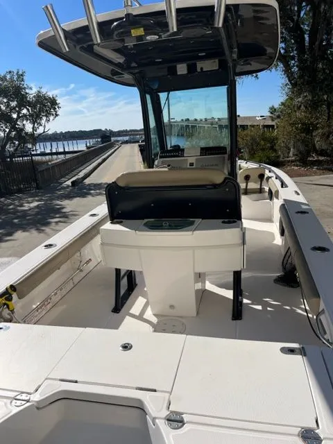 Slide: The Image of 2019 Everglades 253 Center Console boat at dock. - 4