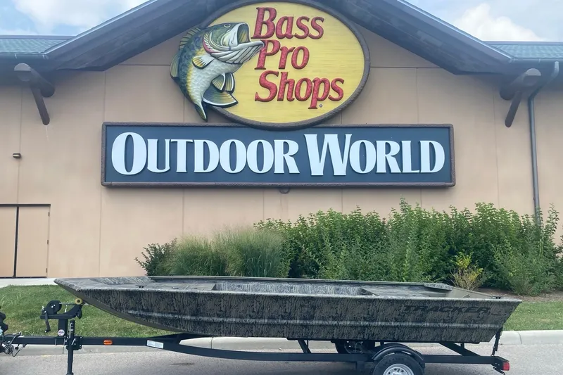 The Image of 2026 Tracker Grizzly 1648 Utility boat outside Bass Pro Shops Outdoor World. - 0