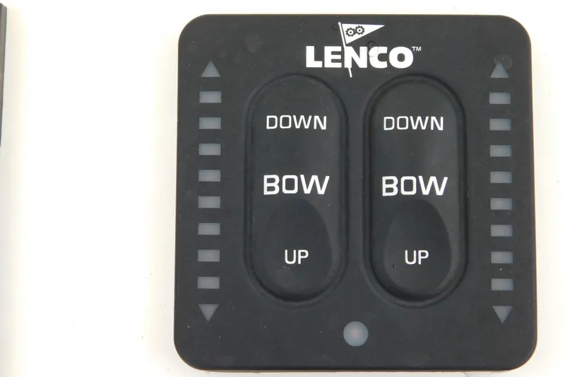 Slide: The Image of Control panel for Lenco trim tabs on 2023 Caymas 28 HB boat. - 37