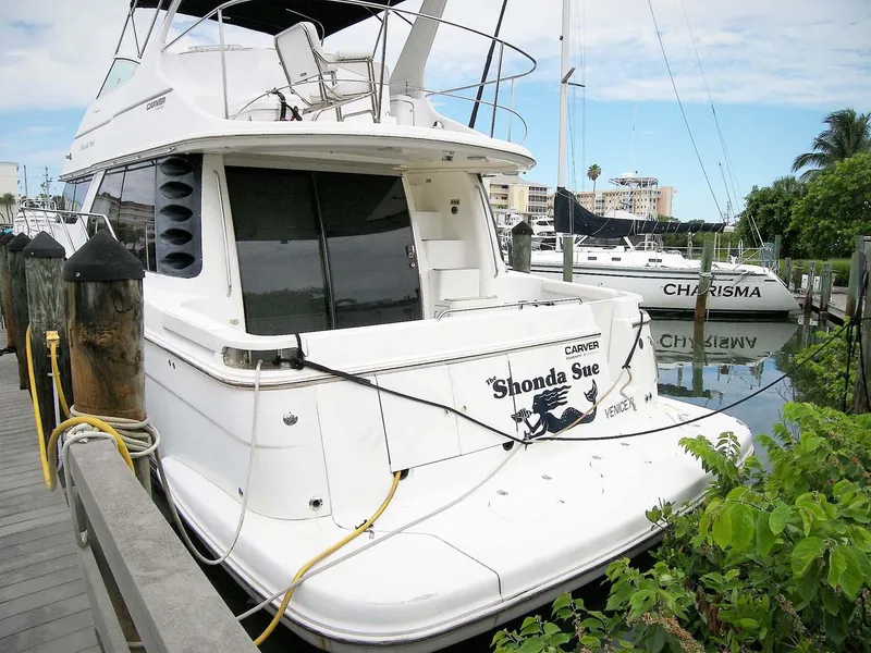 Slide: The Image of Carver Yachts 450 Voyager Pilothouse 2002 - 0
