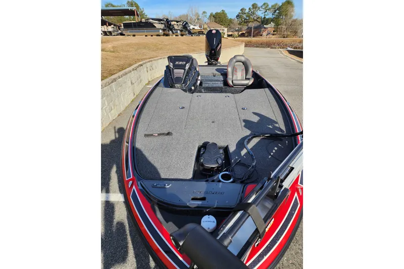 Slide: The Image of 2021 Nitro Z20 fishing boat with spacious deck and modern design. - 3