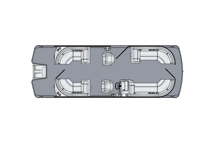 Slide: The Image of Manufacturer Provided Image: Floor plan of 2025 Harris Sunliner 230 pontoon boat, featuring spacious seating layout. - 38