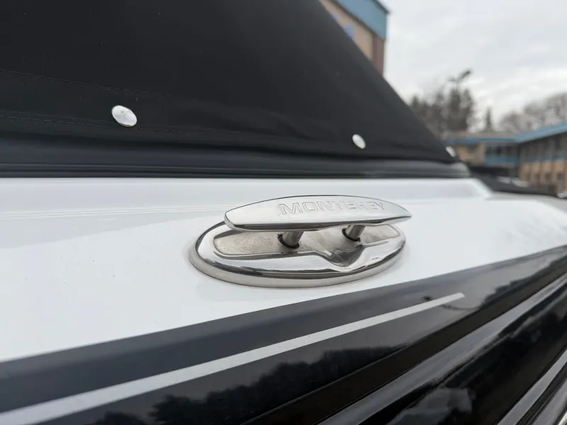 Slide: The Image of Close-up of a 2019 Monterey 224FS boat detail. - 12
