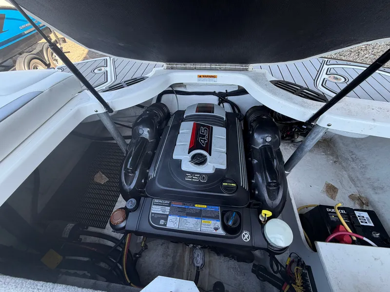 Slide: The Image of Engine compartment of a 2019 Monterey 224FS boat with 4.5L engine. - 40