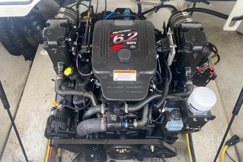Slide: The Image of 2008 Cobalt 222 boat engine, MerCruiser 6.2 MPI, detailed view. - 15