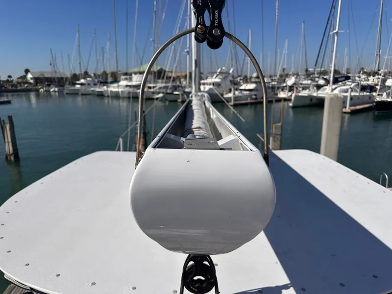 Slide: The Image of Northwind 58 sailboat in harbor, built in 2002. - 24